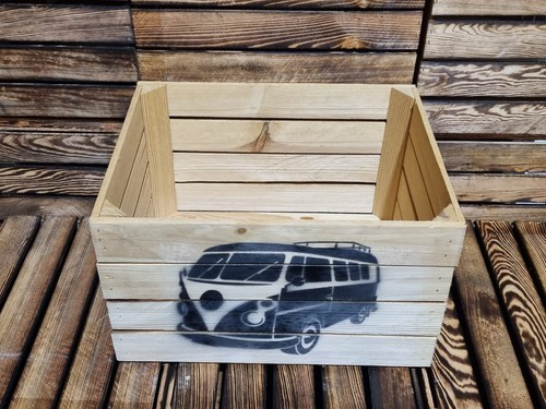 BRANDED RUSTIC VINTAGE WOODEN APPLE BOXES CRATES - FOR MAN CAVE / SHE SHED - Picture 18 of 24