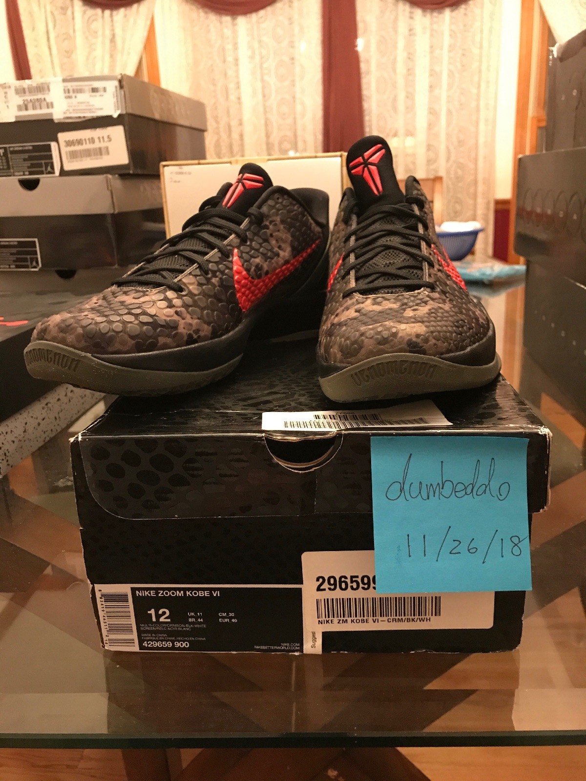 Nike Air Zoom Kobe VI Sz 12 12 12 ITALIAN Camo TB Think Pink Chaos Kay Yow GRINCH B 6f0137 Nike Air Zoom Kobe VI Sz 12 12 12 ITALIAN Camo TB Think Pink Chaos Kay Yow GRINCH B 6f0137