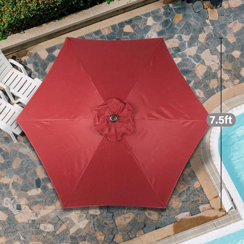 Outdoor Umbrella with Push Button Tilt/Crank Patio Umbrella for Market Pool - Picture 2 of 65