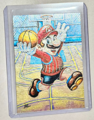 Mario Limited Platinum Plated Artist Signed ''March Madness'' Trading Card 1/1