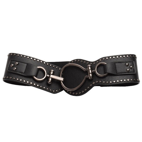 Vintage Steampunk Corset Belt Fashion Women Gothic Elastic Waistband Punk Rock - Picture 2 of 7