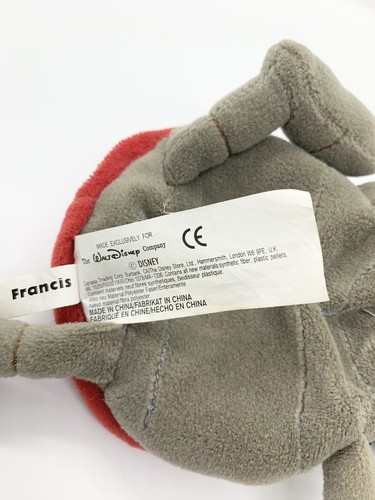 Walt Disney Bug's Life "Francis" Beanbag Stuffed Animal Plush Toy Size: 8.5" - Picture 9 of 10