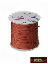 M00522-100 MOREZMORE 100Y Thin Satin Cord Rattail REDDISH BROWN 1mm Macrame