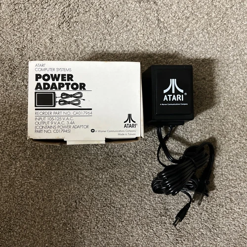 Vintage Video Game Official ATARI CA017964 Power Supply great condition with box