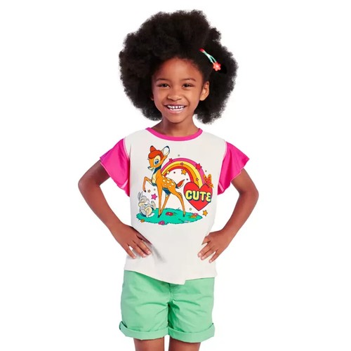¡Nuevo con etiquetas!¡! Camiseta Bambi para Niñas - Sensorial Friendly, talla 7/8 nueva con etiquetas - Imagen 4 de 4
