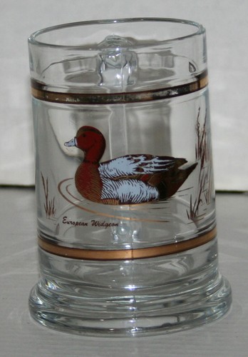 Vintage Culver 5 Inch EUROPEAN WIGEON DUCK Glass Mug - Picture 1 of 4