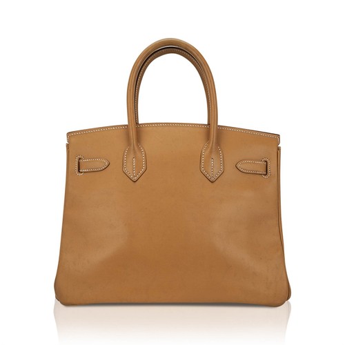 Hermes Birkin 30 Bag Vache Naturel Evercalf Leather Brushed Palladium Hardware - Picture 6 of 13