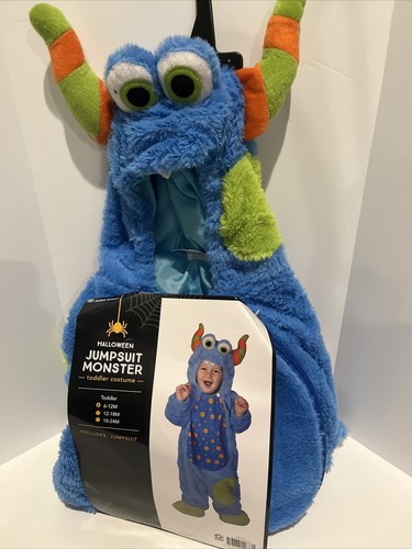 New baby Boy toddler monster jumpsuit halloween costume warm 6m 12m