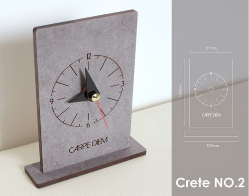 Carpe Diem Wooden Table Desk Clock Modern Art Home Decor Interior Gift - Crete3 - Picture 3 of 5