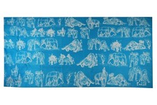 Designer Hand printed Scarves - 100% Wool - Elephant - Christmas Sale