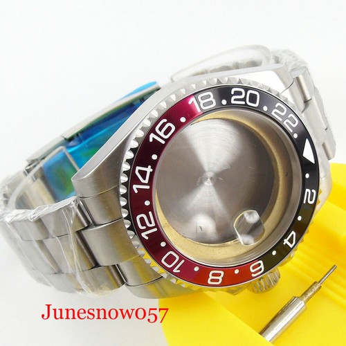 40mm Watch Case Sapphire Glass Brush Bracelet fit ETA 2836 MIYOTA 8215 - Picture 9 of 17