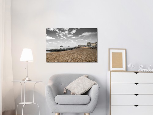 Eastbourne Seafront and Pier East Sussex mounted canvas print ready to hang - Picture 29 of 56