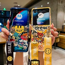 For Motorola rarz 40 Razr 40 Ultra Rarz + 2023 Cute Crossbody Strap Phone Case