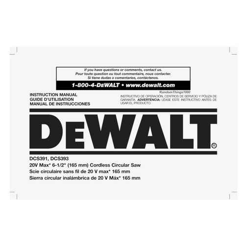 Dewalt DCS393 20V Cordless Battery Powered 6-1/2" Circular Saw TOOL & BLADE ONLY - Bild 4 von 6