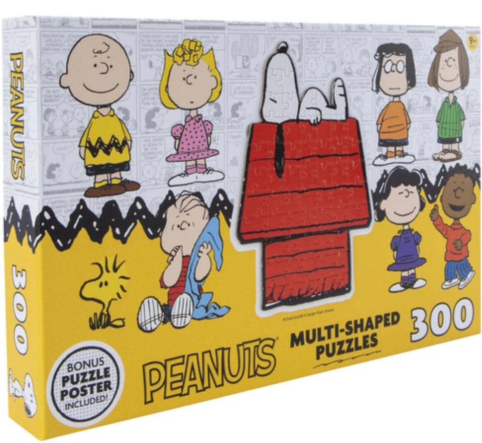 Peanuts Snoopy 300 PC 9 Ind. Rompecabezas multiforma ¡DIVERTIDOS! ¡Envío rápido! Foto 3 de 4