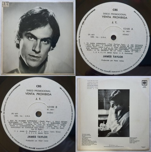 JAMES TAYLOR CARLY SIMON LINDA RONSTADT JT 1977 PROMO WL SPANISH TITLES CHILEAN! - Picture 1 of 22