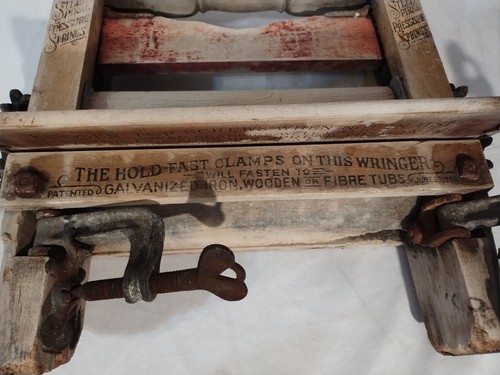 Antique 1899 Anchor Brand Clothes Wringer Lovell MFG CO Clothing Washing - Picture 2 of 14
