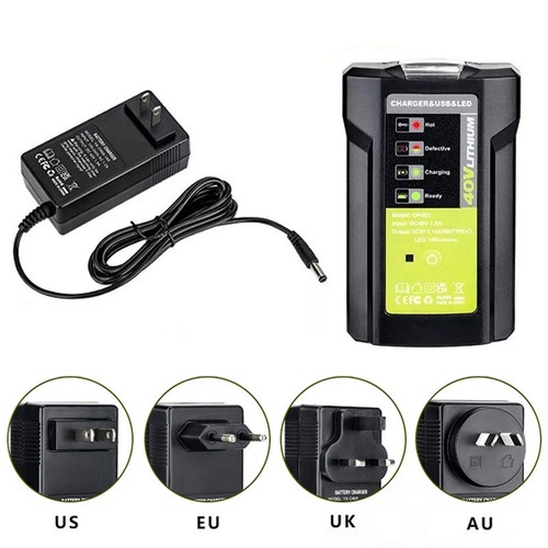 For Ryobi 36V 40V Battery Charger W/ USB Type-C Port BPL3660D BPL3660 BPL3650D - Picture 12 of 16