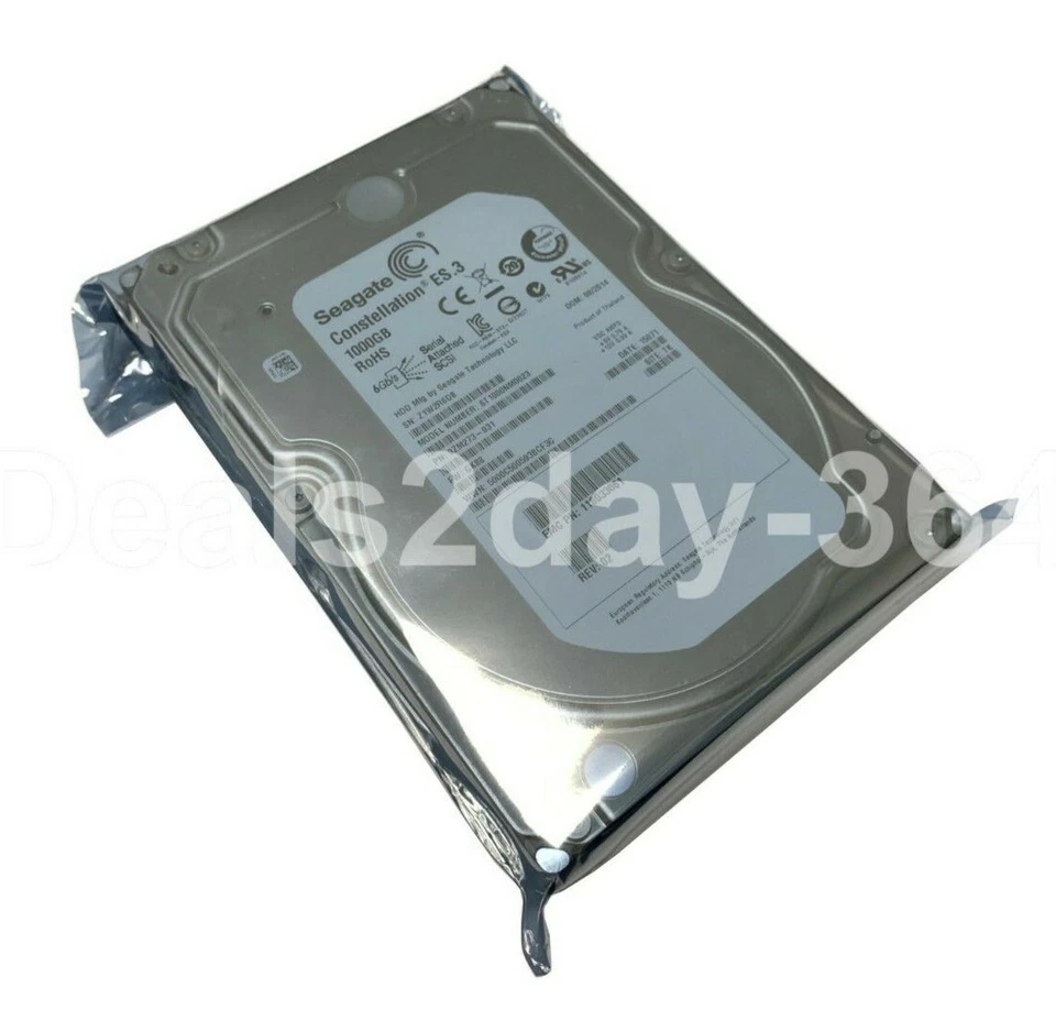 ST1000NM0023 Seagate ES.3 1TB 7.2K RPM 6Gb/s 3.5" SAS Hard Drive - (ZERO HOURS) - Image 2 of 3