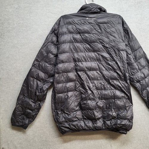 Champion Men Jacket XL Black Puffer Down Full Zip Logo - Picture 8 of 9