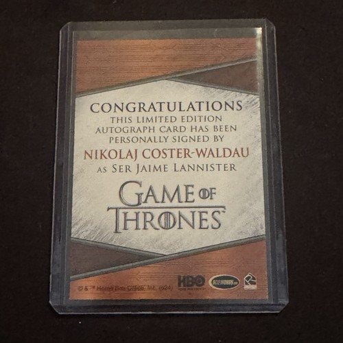 2024 Nikolaj Coster-Waldau as Ser Jaime Lannister: Game of Thrones Quotable Auto - Picture 2 of 3