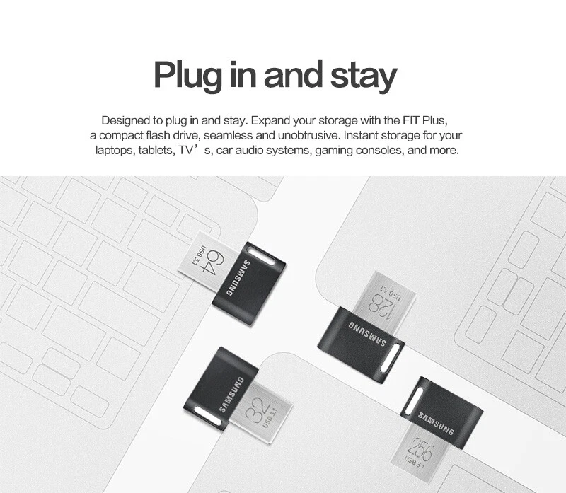 Samsung FIT Plus USB Flash Drive Memory U Disk 8G-128GB Thumb Stick Mini a Lot - Image 2 of 4