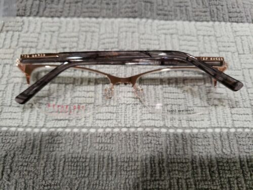Monturas de gafas Ted Baker B249 negro oro rosa 52 17 135 nuevas - Imagen 3 de 4