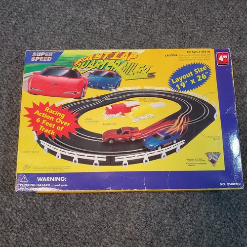 Vtg Super Speed Fast Lap Quarter Miler Toy Racetrack Complete Slot Car Untested - Picture 10 of 10