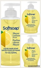 Softsoap MEYER LEMON Liquid Hand Soap in 3 6.25 Fluid Ounce Pump Bottles+Gift 