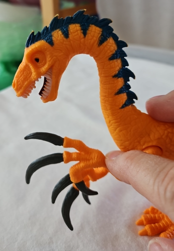 Chap Mei Light Up Roaring Orange Dinosaur Therizinosaurus Big Claw Figure Valley - Picture 3 of 9