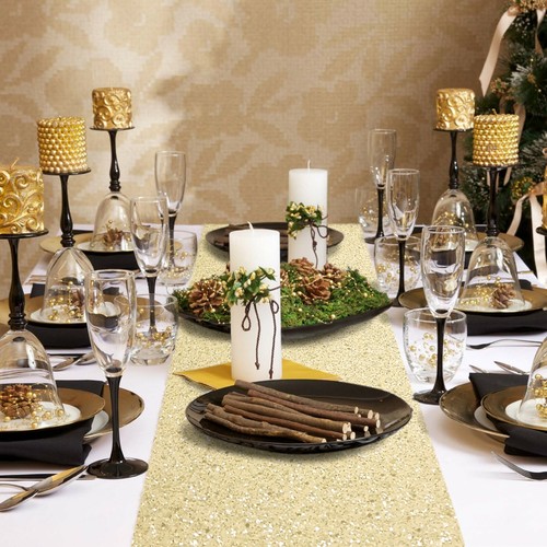 Glitter Table Cloth Runner Christmas Table Decoration - Picture 15 of 21