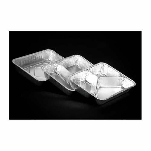 100 Alu-Menüschale Menüschale Alu 2-GETEILT 227x177x30 mm OHNE Deckel (WH252) - Bild 2 von 2