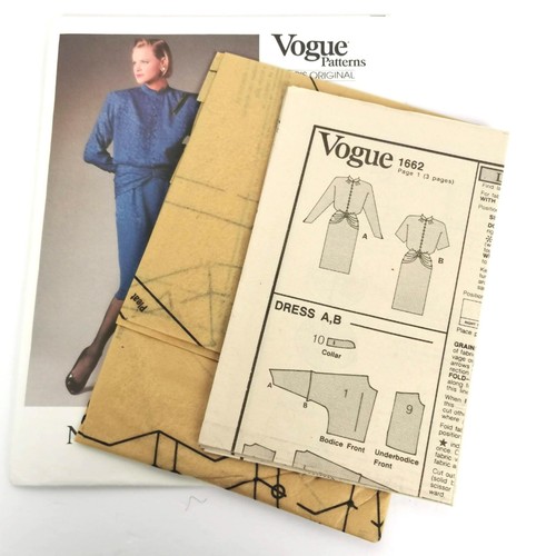 Vogue Pattern 1662 Nina Ricci Dress Size 8 Paris Original Vintage Uncut USA - Picture 2 of 3