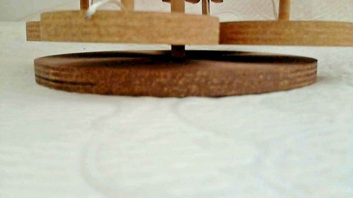 Swing Wooden Horse Carousel Swings Both Ways On 4 Leaf Platform 12.5" Tall 9" - Picture 6 of 8