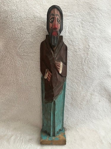 Guatemala Volkskunst Holzfiguren 15" - 16" handgeschnitzt religiös Vintage - Bild 6 von 8