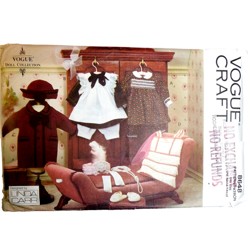 Vogue Craft 8648 Outfits 18 in. Dolls American Girl Vintage 1993 By Linda Carr - Picture 1 of 4