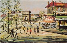 Judaica Postcard: Cafe Tel Aviv - Morris Katz Vtg Jewish New Year, Rosh Hashanah