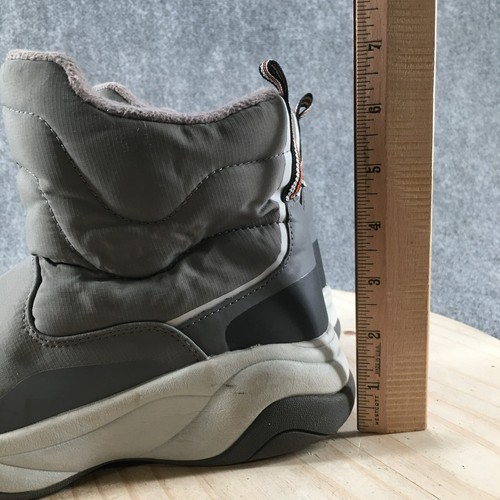 Zara Waterproof Winter Boots Womens 36-37 Gray Nylon Round Toe Side Zip Sherpa - Picture 10 of 16