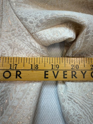 Vintage Le Suit Two-Piece Blazer & Skirt Set Size 6 Cream Brocade Paisley Formal - Picture 6 of 12