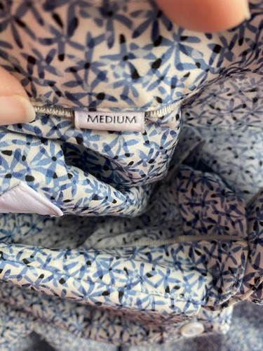 Saba Mens Liberty Of London Shirt Size Medium Tapered Fit New Tiny Flowers New - Picture 11 of 13