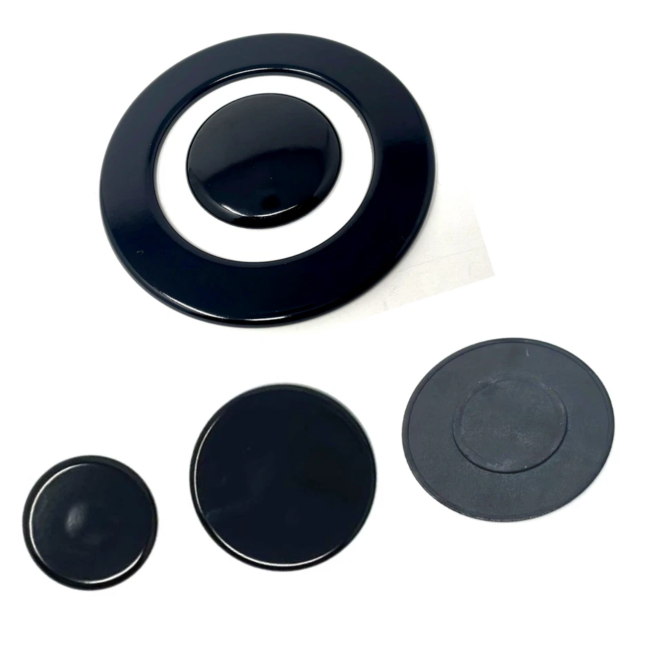 Franke - kit 4 piattelli cucina spartifiamma 3 fuochi neri + tripla corona