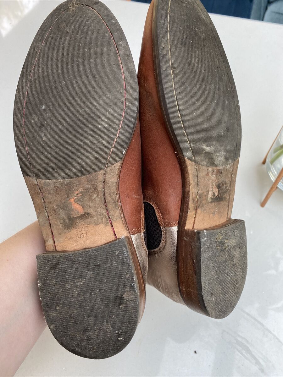 Joules Boots Westbourne Chelsea Tan Rose Gold Leather Boot UK5 EU38 eBay