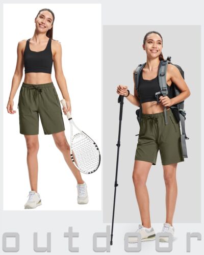 Pantalones Cortos de Entrenamiento Informales para Mujer Gimnasio Aire Libre Senderismo Secado Rápido Ligeros Pantalones de Trabajo - Imagen 59 de 78