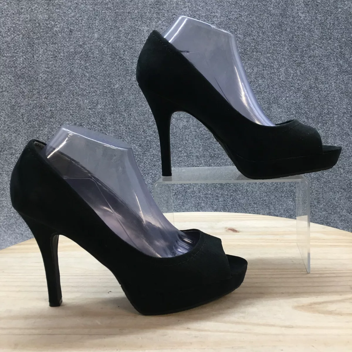 Peep toe shop black shoes