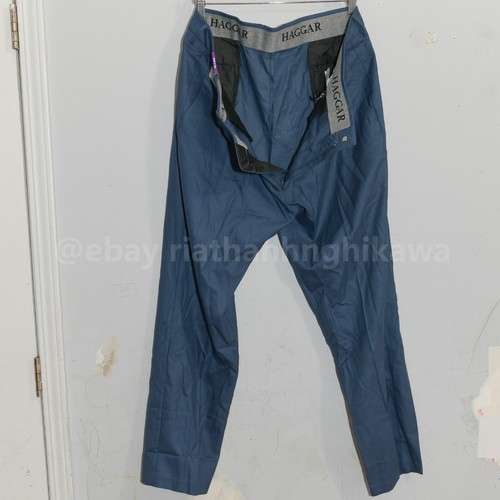 Pantalón de vestir Haggar flexible negro, bronceado, azul nuevo con etiquetas 365 para hombre - Imagen 5 de 34