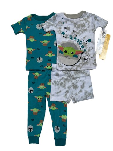 Star Wars Mandalorian/Baby Yoda Toddler 3-4PC Short Sleeve Pajama Set;2T, 4-5,5T - Bild 3 von 4
