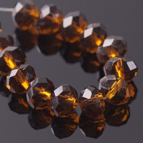 Rondelle 3/4/6/8/10/12/14/16/18 mm Facettiert Kristall Glas Lose Zwischenring Perlen Menge - Bild 22 von 63