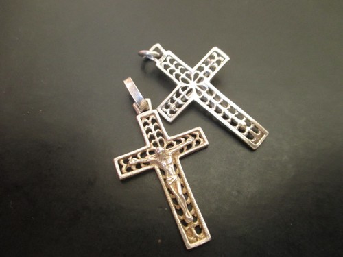 Croix crucifix en argent bénie dans l'église du Saint-Sépulcre à Jérusalem #43 - Picture 4 of 8