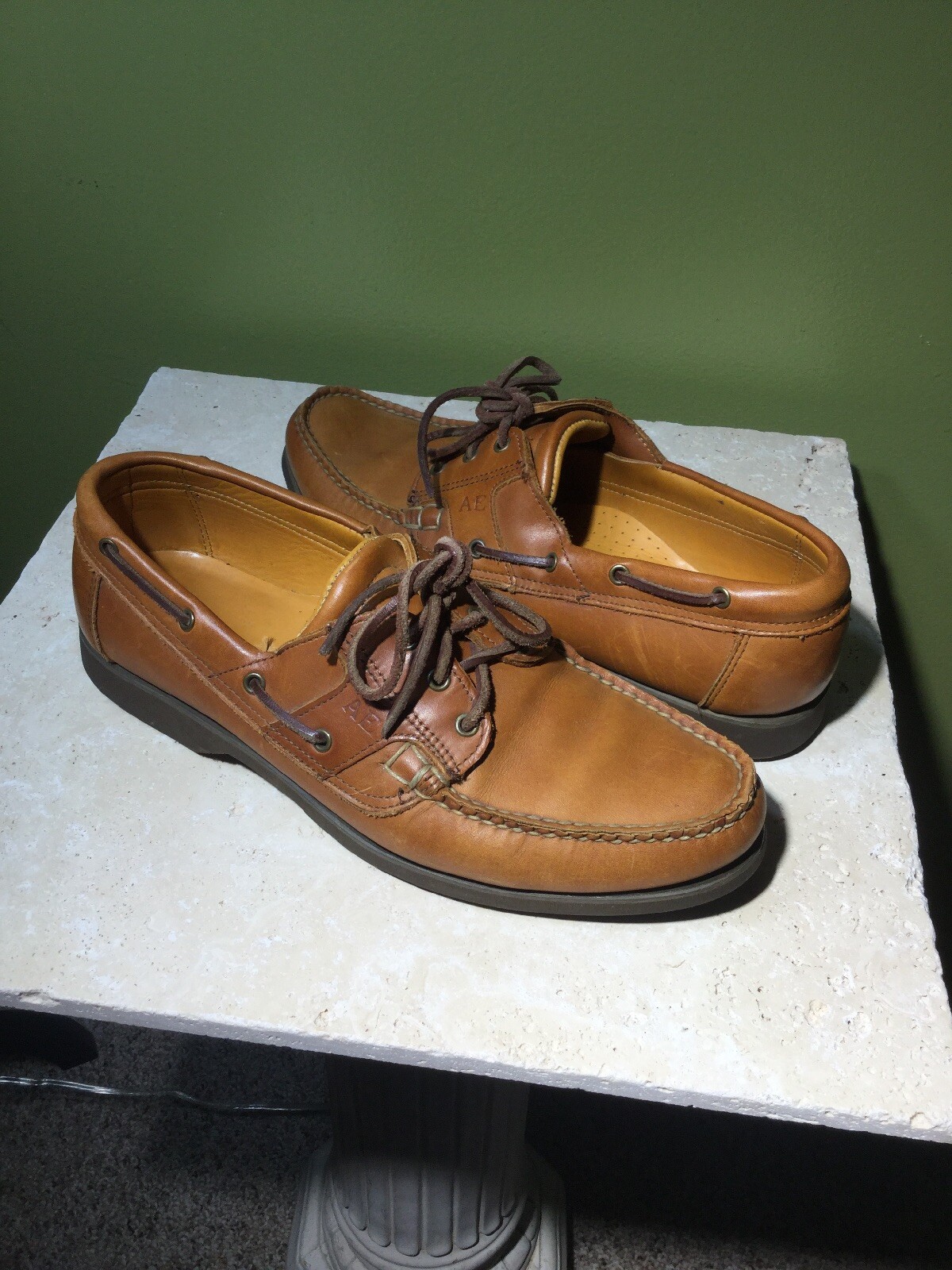 Allen Edmonds KEY LARGO Tan Deck Boat shoes 10.5 D 3 Eyelet Dock Deck USA Vibram Allen Edmonds KEY LARGO Tan Deck Boat shoes 10.5 D 3 Eyelet Dock Deck USA Vibram