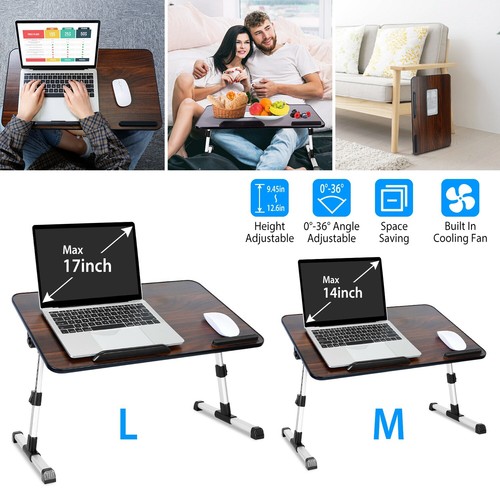 Foldable Laptop Table Stand Lap Sofa Bed Tray Computer Notebook Desk Adjustable - Picture 32 of 134